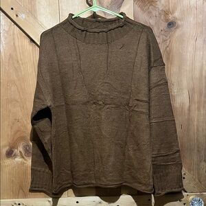 Cozy Brown Crewneck Sweater for Women
